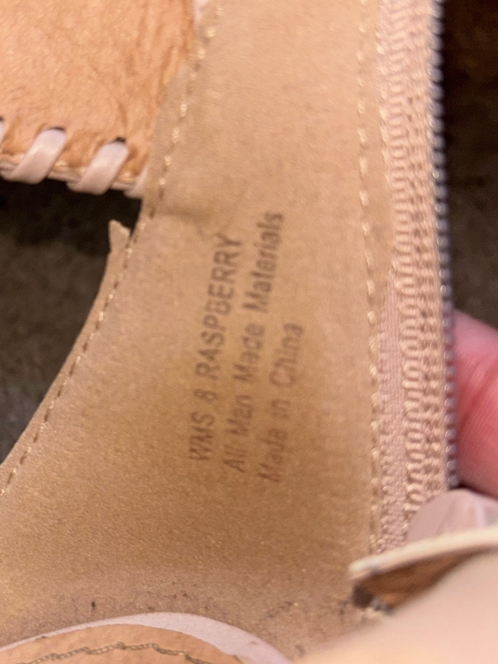 Report Raspberry Blush Pink Gold Hardware Strappy Wedge Heels W8 - Picture 6 of 8